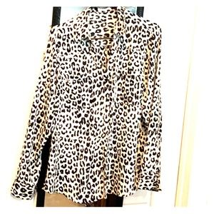 Express animal print blouse